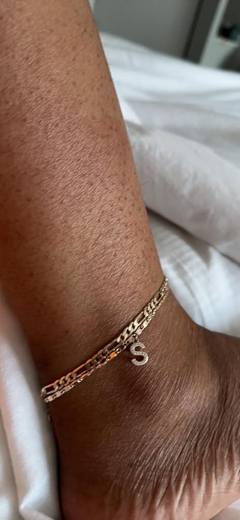 Customer photo review of Initial Heart Anklet