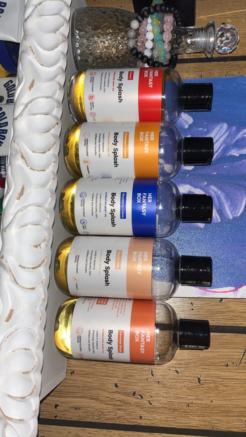 Customer photo review of Body Splash - Skin Smoothing Body Oil  (Pineapple Creme)