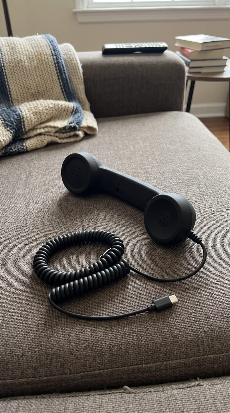 Customer photo review of RewindCall™ – Auricular Retro USB-C para Móvil