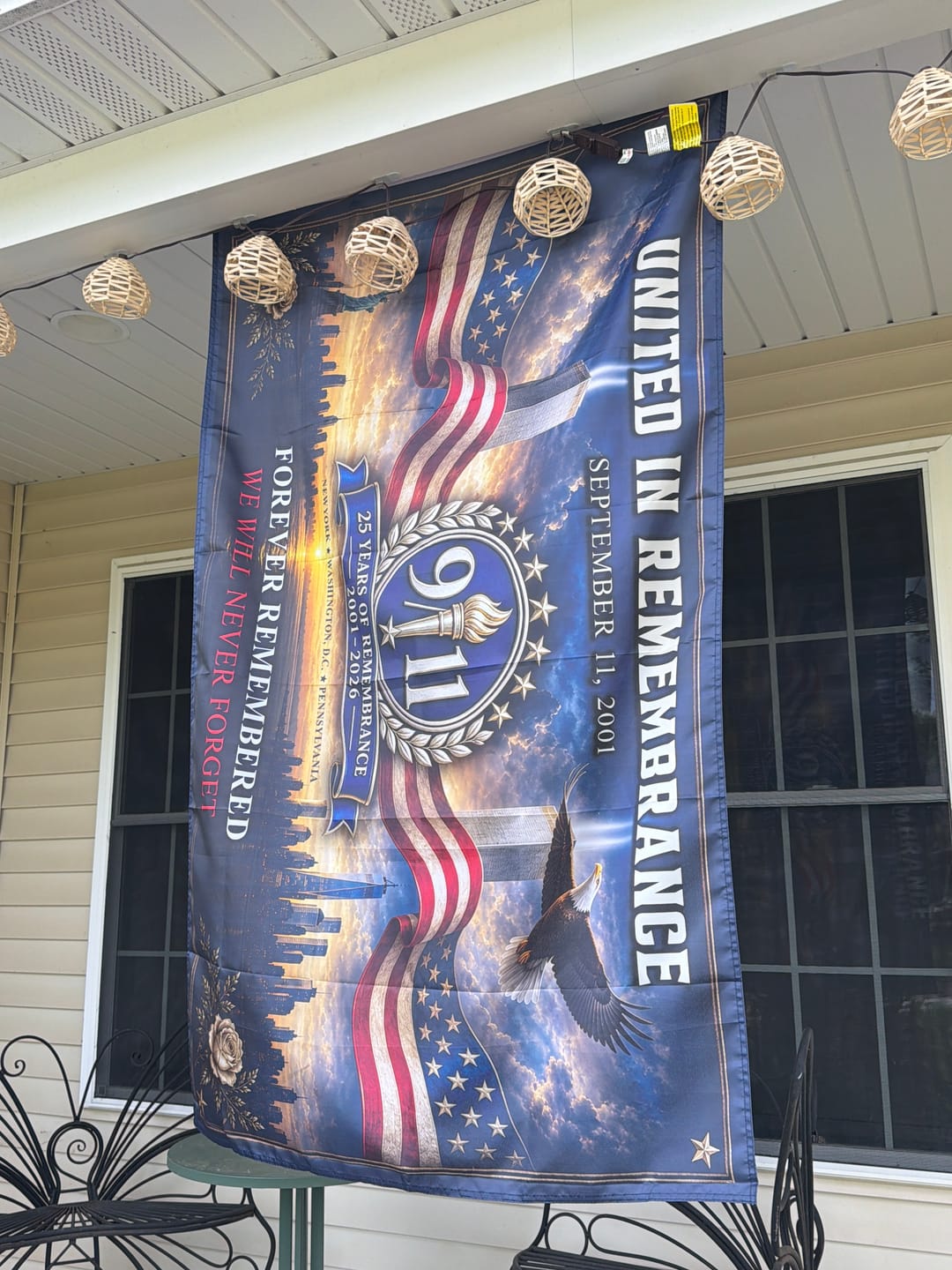 Customer photo review of United in Remembrance - We Will Never Forget Flag