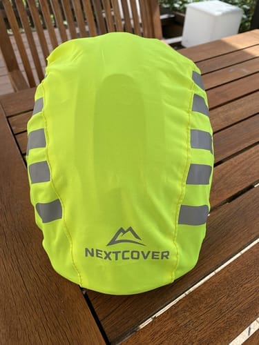 Customer photo review of Fahrradhelm Regenschutz - wasserdicht & reflektierend