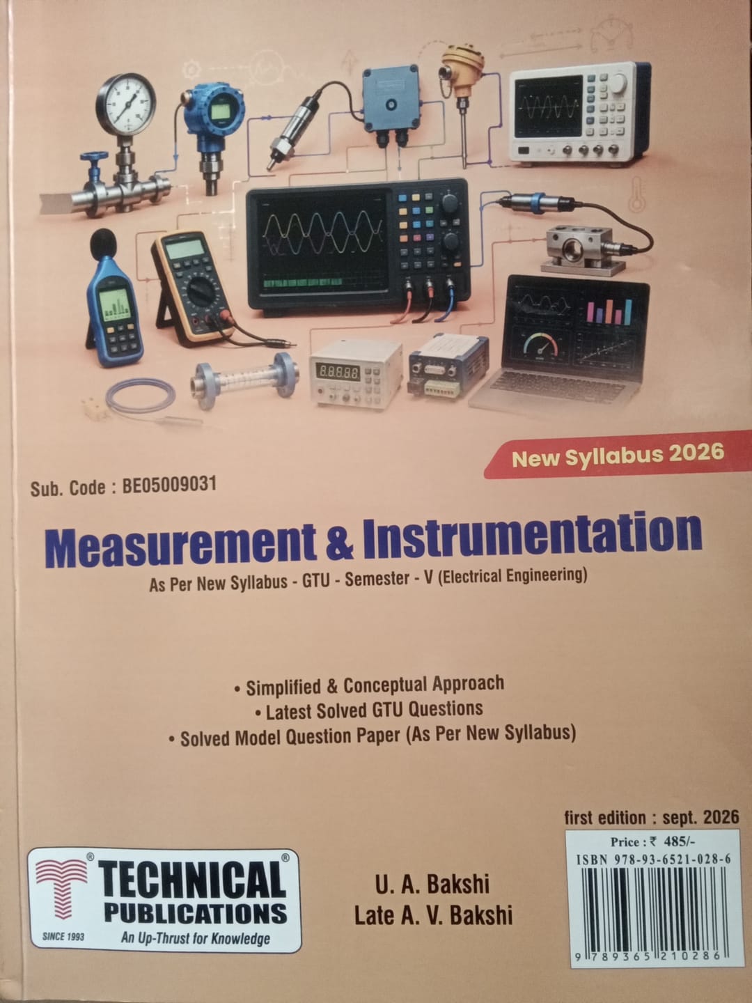 Customer photo review of Measurement and Instrumentation for GTU 24 Course (V - ELECTRICAL - 	BE05009031)