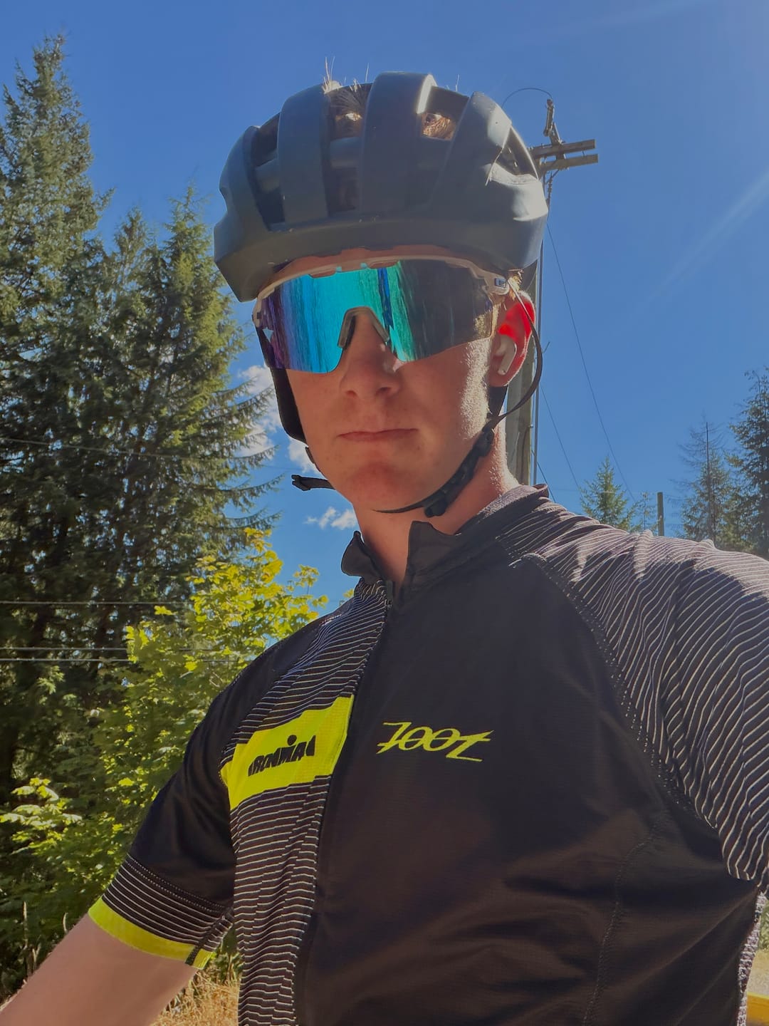 Customer photo review of The Jenna Sunglasses - Blue Lens
