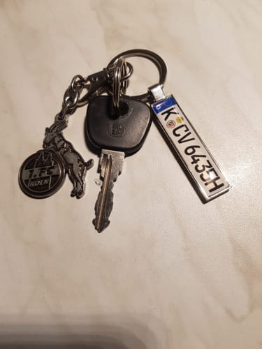 Customer photo review of Kennzeichen Schlüsselanhänger Mini Nummernschild Metall