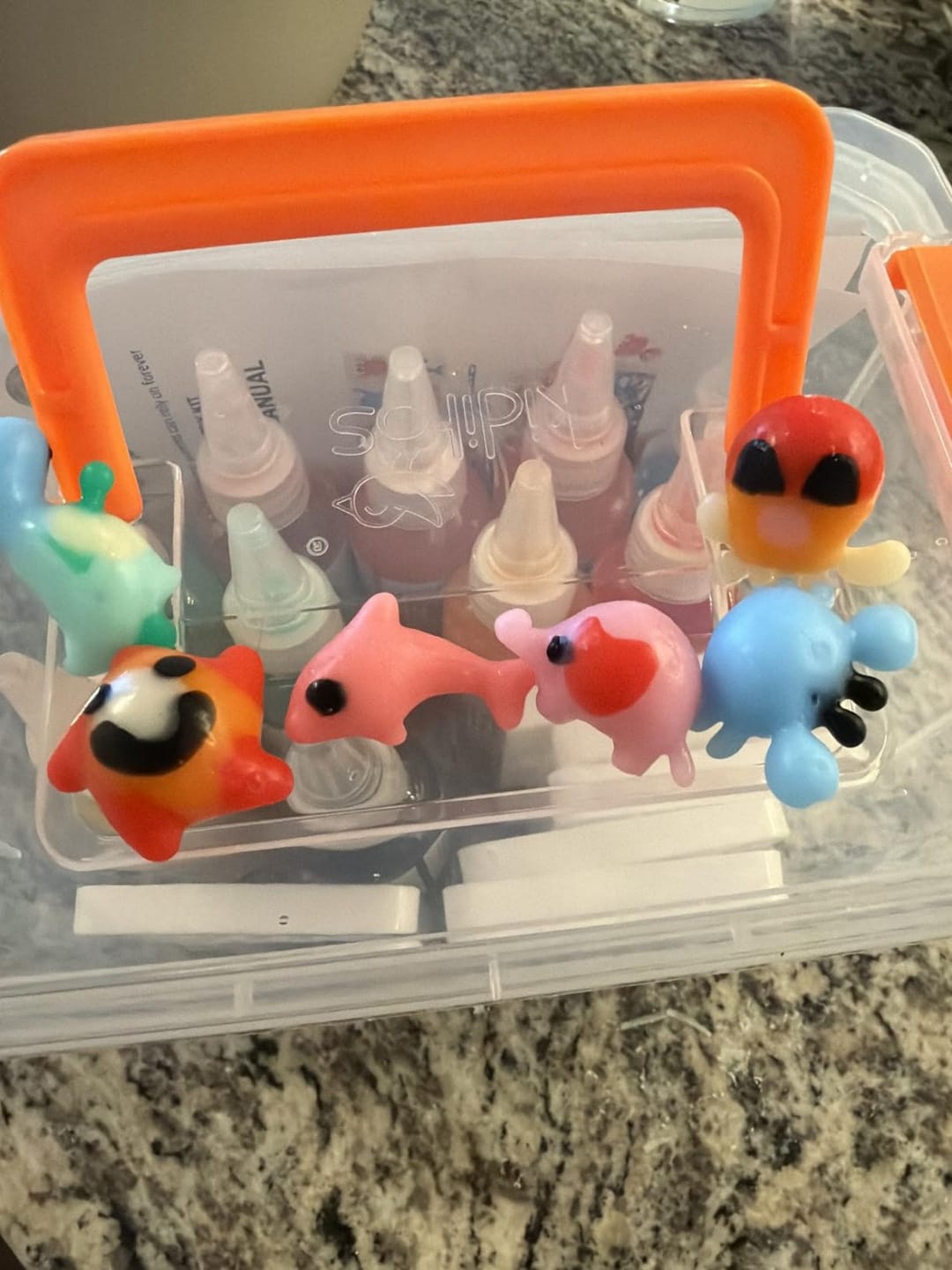 Customer photo review of Wasser Bastelset Meerestiere 3D Figuren | Kreatives DIY Set Kinder Ozean Tiere formen