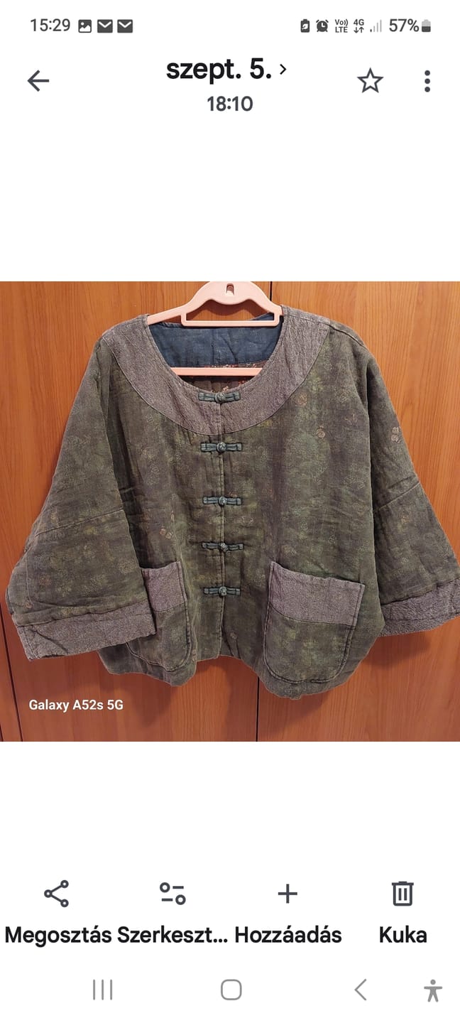 Customer photo review of Women Autumn Colorblock O-Neck Cotton Padded Coat