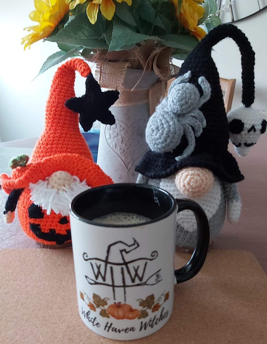 Customer photo review of Samhain White Haven Witches White 11oz Ceramic Mug with Color Inside