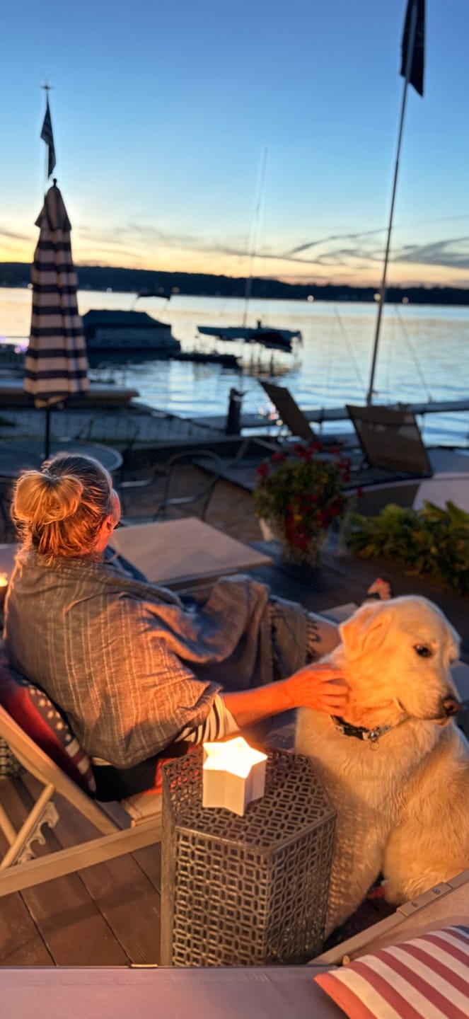 Customer photo review of Insect-Repellent Scarf — Spruce in Marine