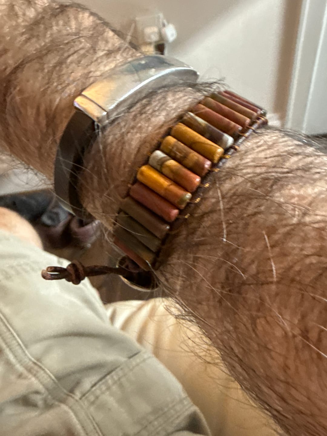 Customer photo review of Men's Warrior Jasper Bracelet