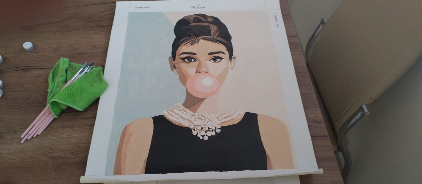 Customer photo review of Bubblegum Elegance | Paint by Number