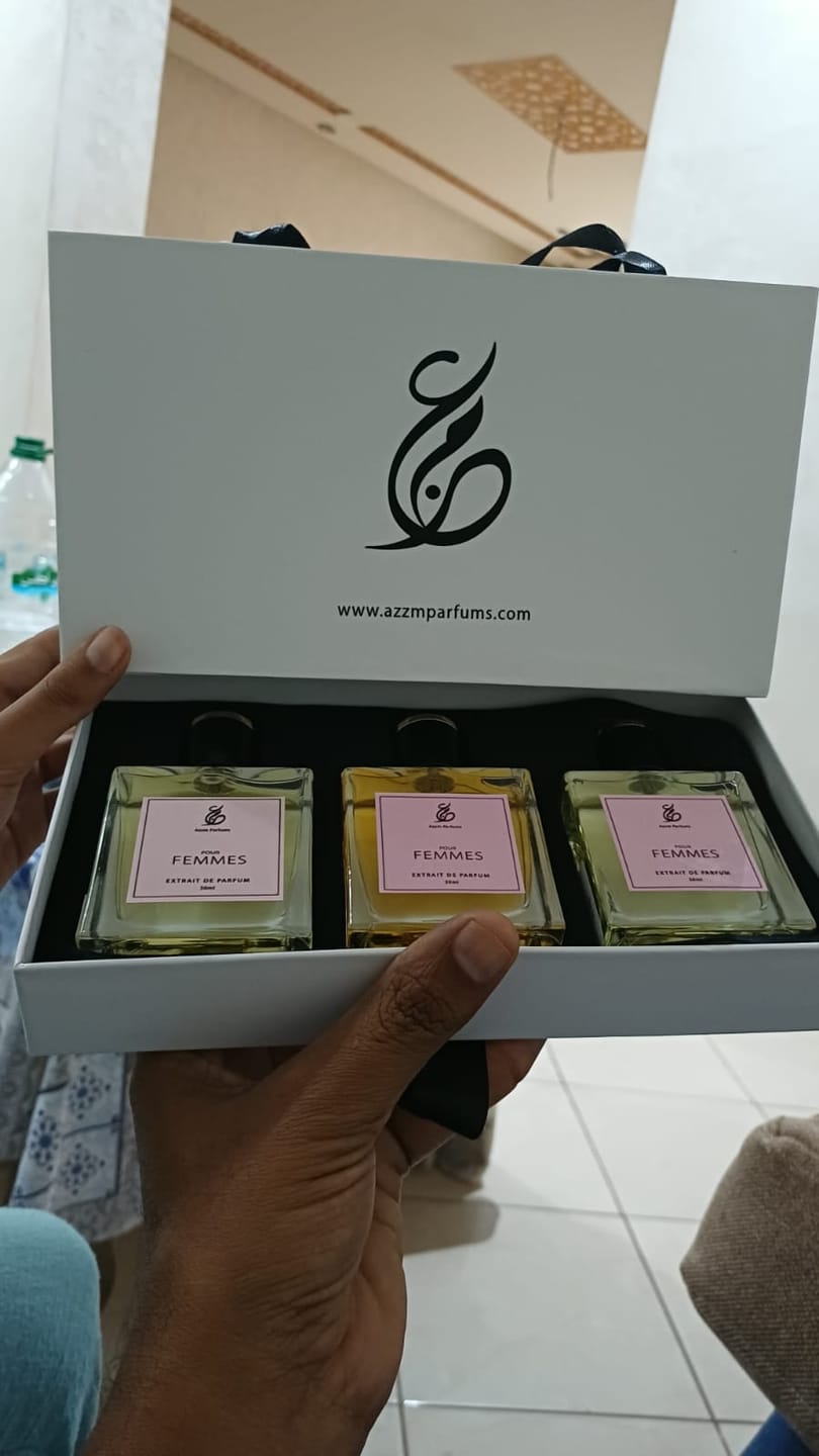Customer photo review of Pack AZZM – 3 PARFUMS AU CHOIX