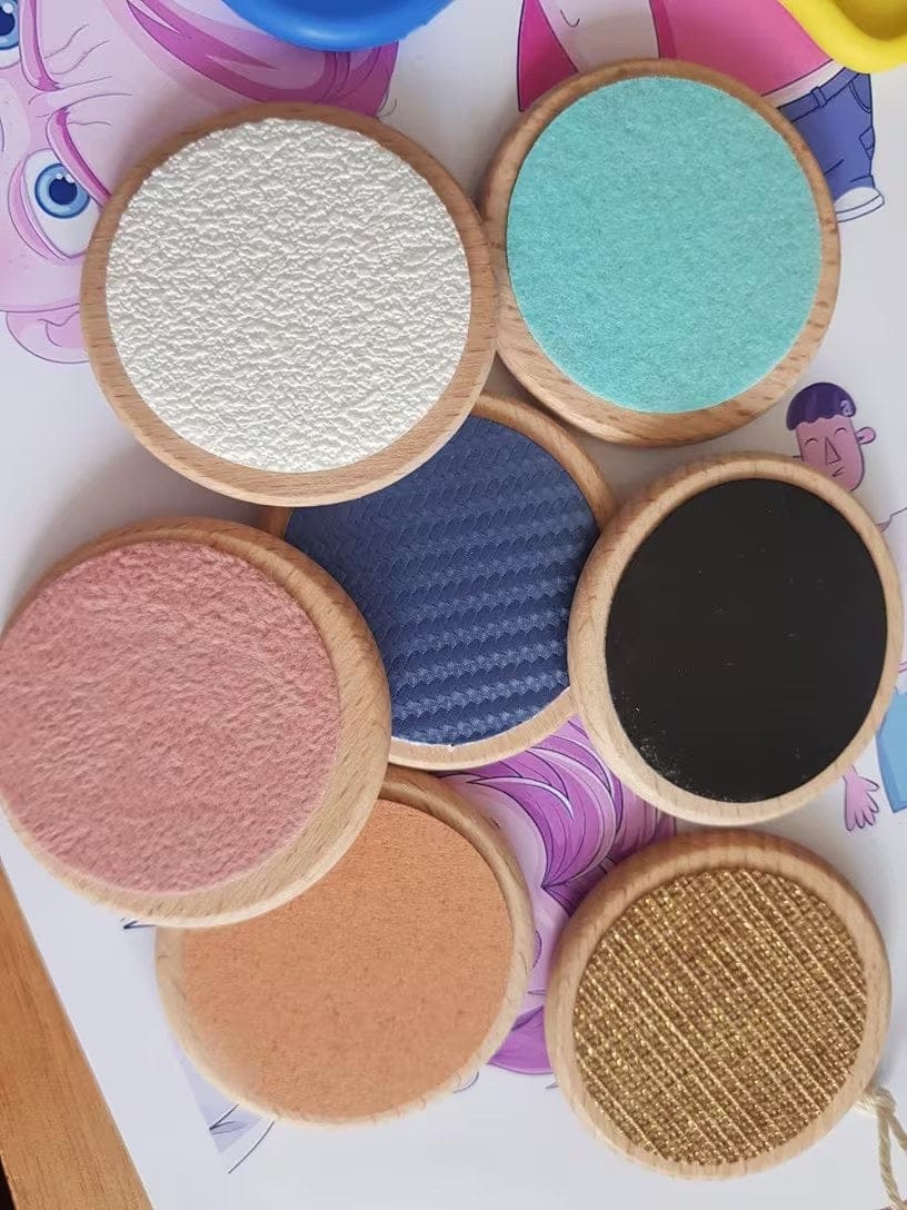 Customer photo review of Montessori Tastscheiben Sensorikspielzeug | Textur Matching Taktiles Lernspielzeug Kleinkind