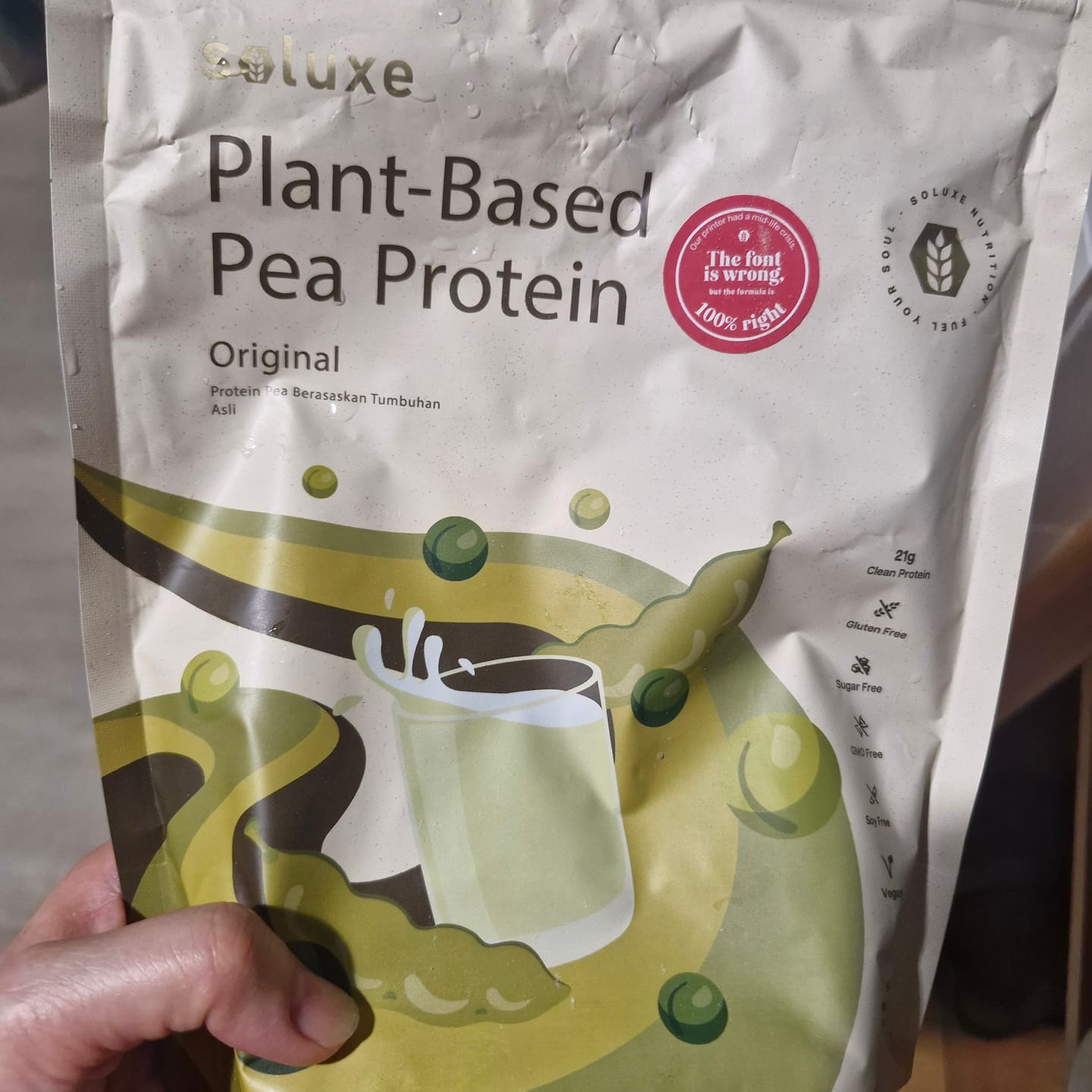 Customer photo review of Original Pea Protein Isolate - Unflavoured