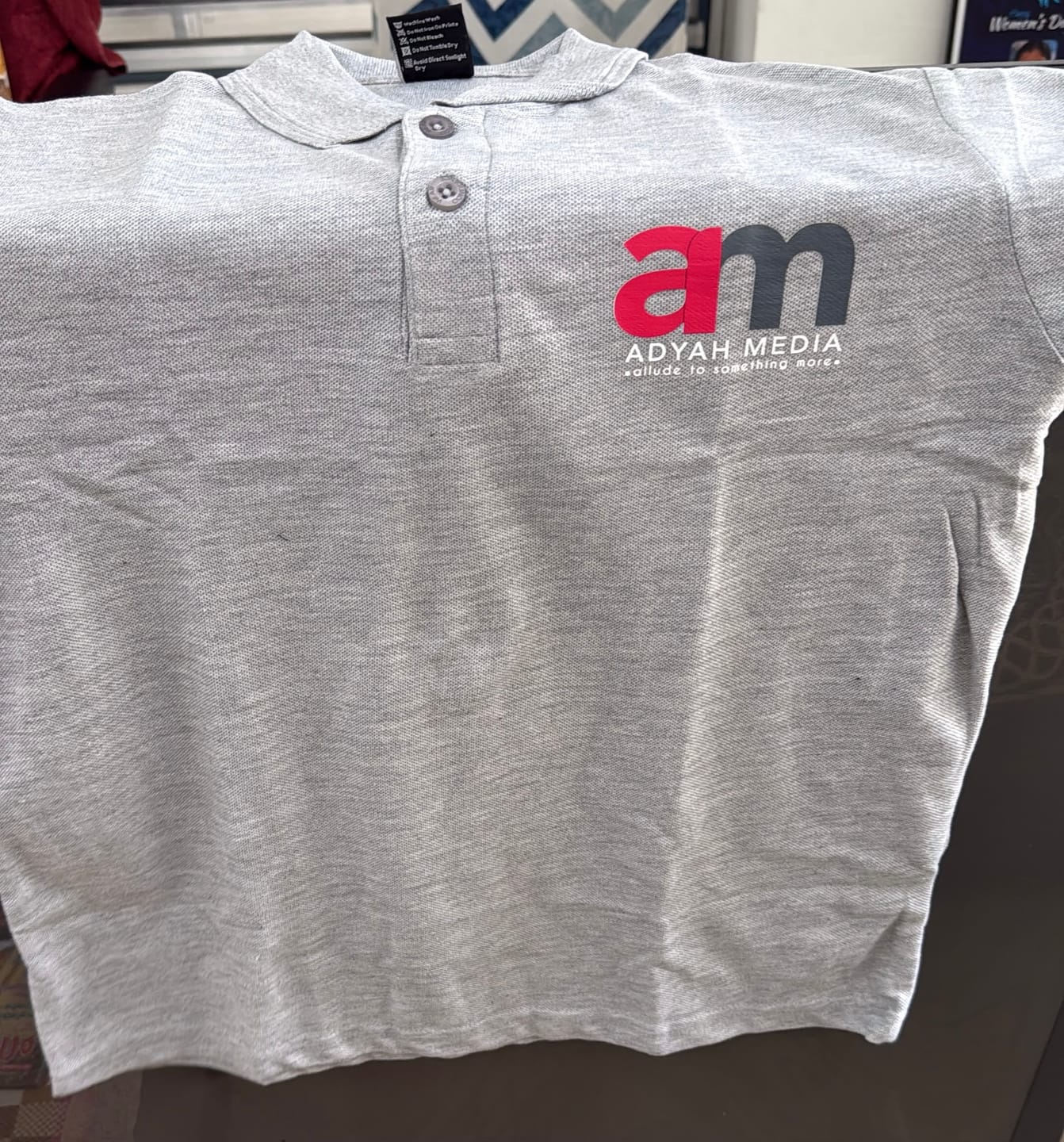 Customer photo review of Customized Polo T-Shirt With Your Company Logo | Order Logo Printed Tees | PrintMine.in