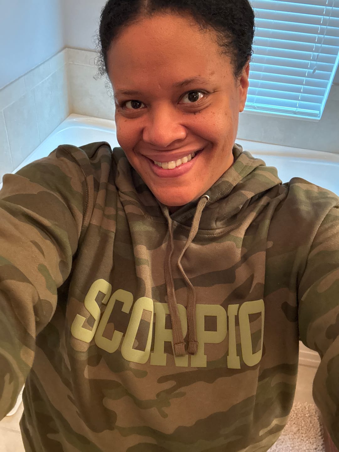 Customer photo review of Camo Puff Print Hoodie