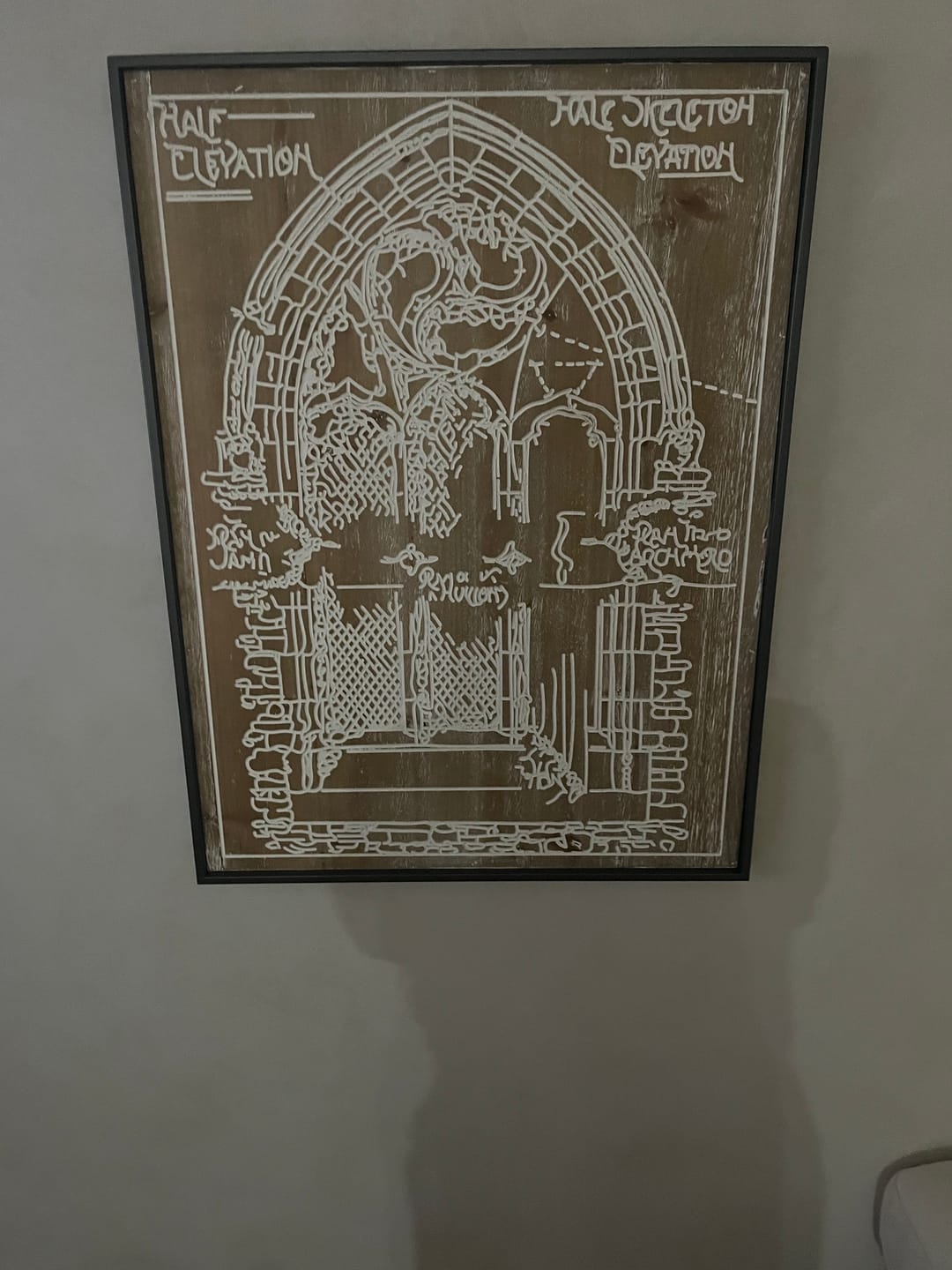 Customer photo review of Darius French Provincial Wall Art, Gothic Window Architectural Print on Wood, Black Frame 82cm