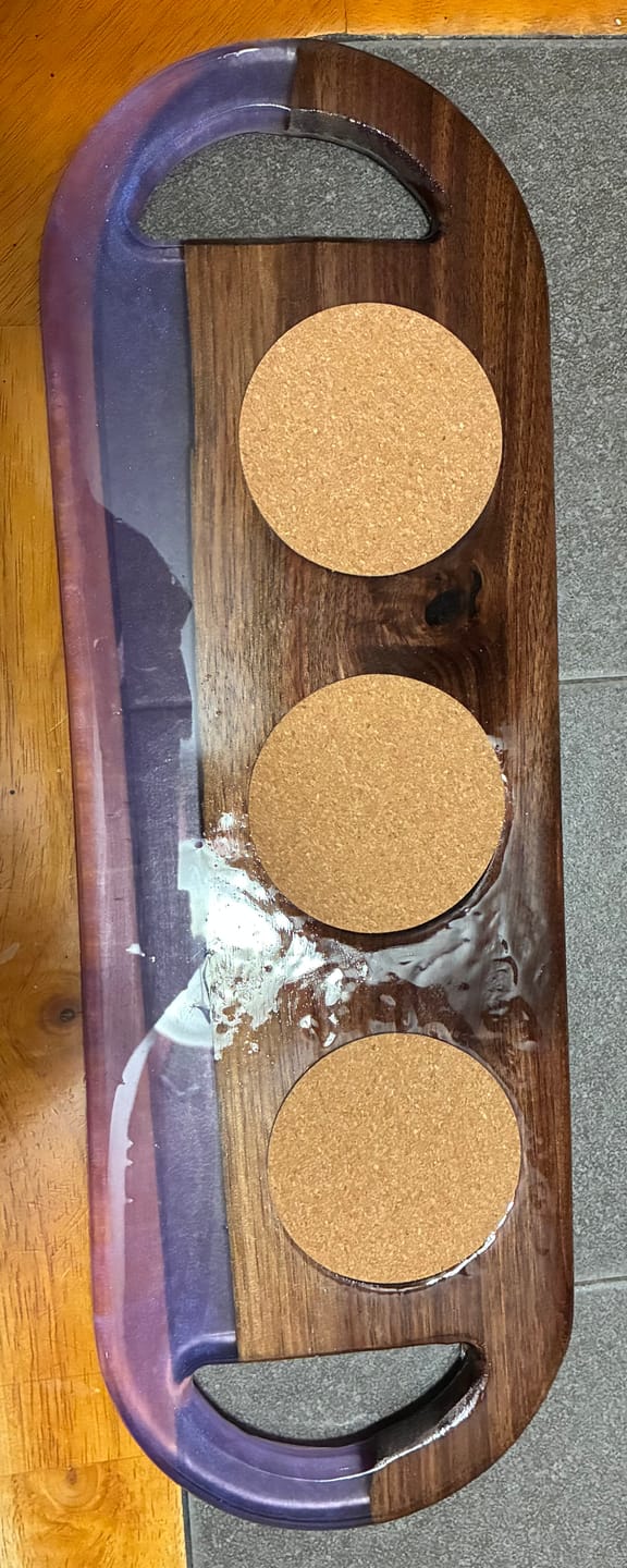 Customer photo review of 18x6" Stadium Shaped Serving Board Acrylic Router Template