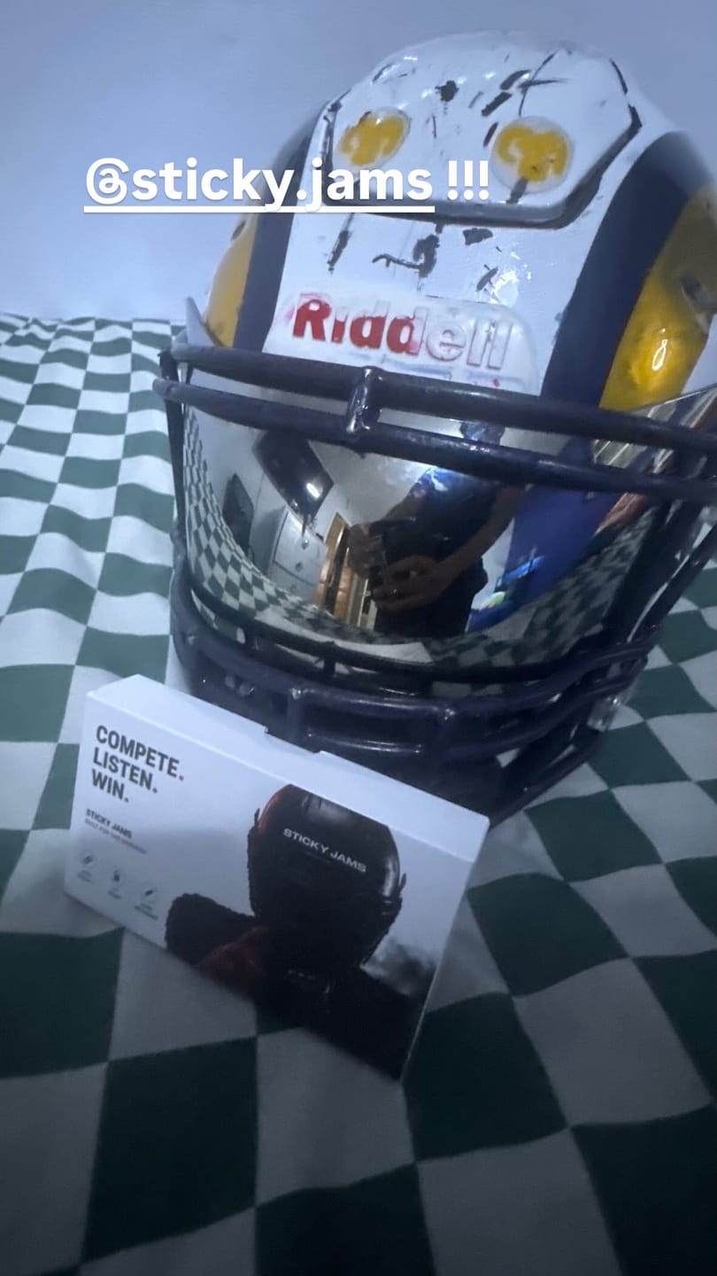 Customer photo review of Football Helmet Speakers