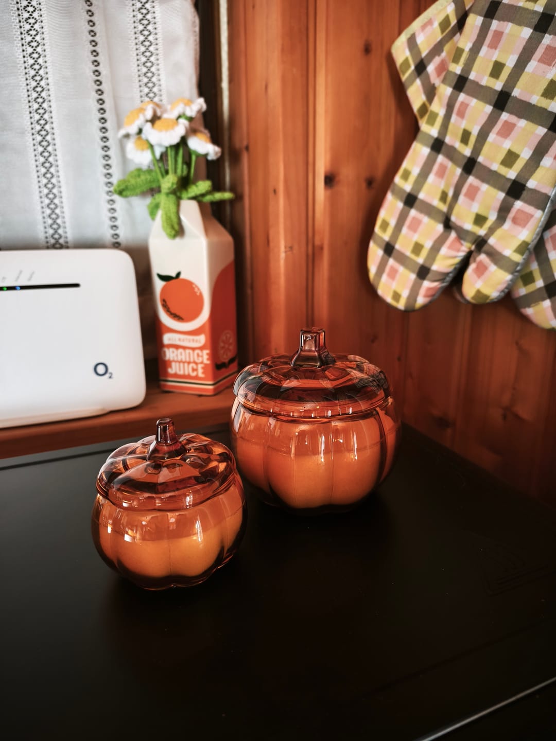 Customer photo review of Glaskürbis Kerzen Set (2-teilig) – Herbst & Halloween Deko Duftkerzen