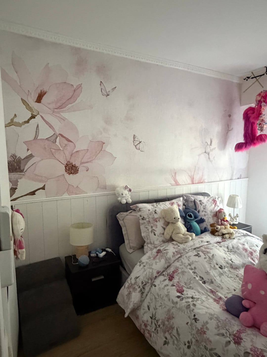 Customer photo review of Papier peint aquarelle magnolia rose