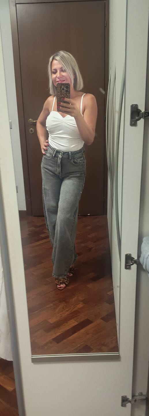 Customer photo review of Jeans Balloon Grey leopard