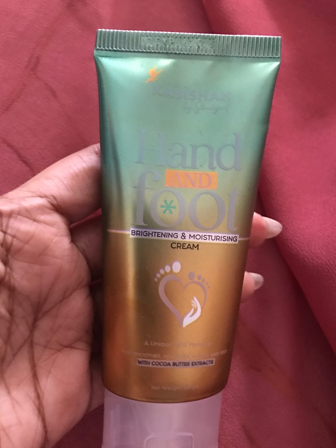 Customer photo review of Hand & foot Brightening and Moisturizing Cream