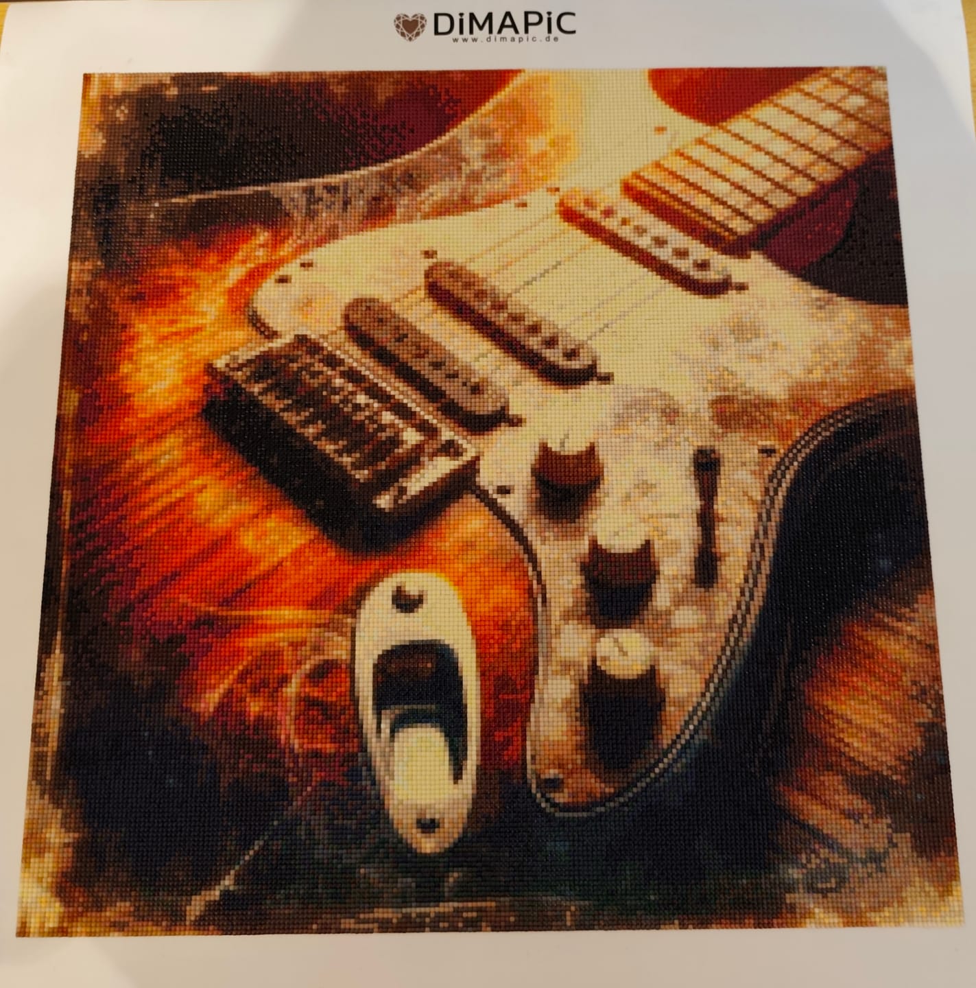 Customer photo review of E-Gitarre - Diamond Painting