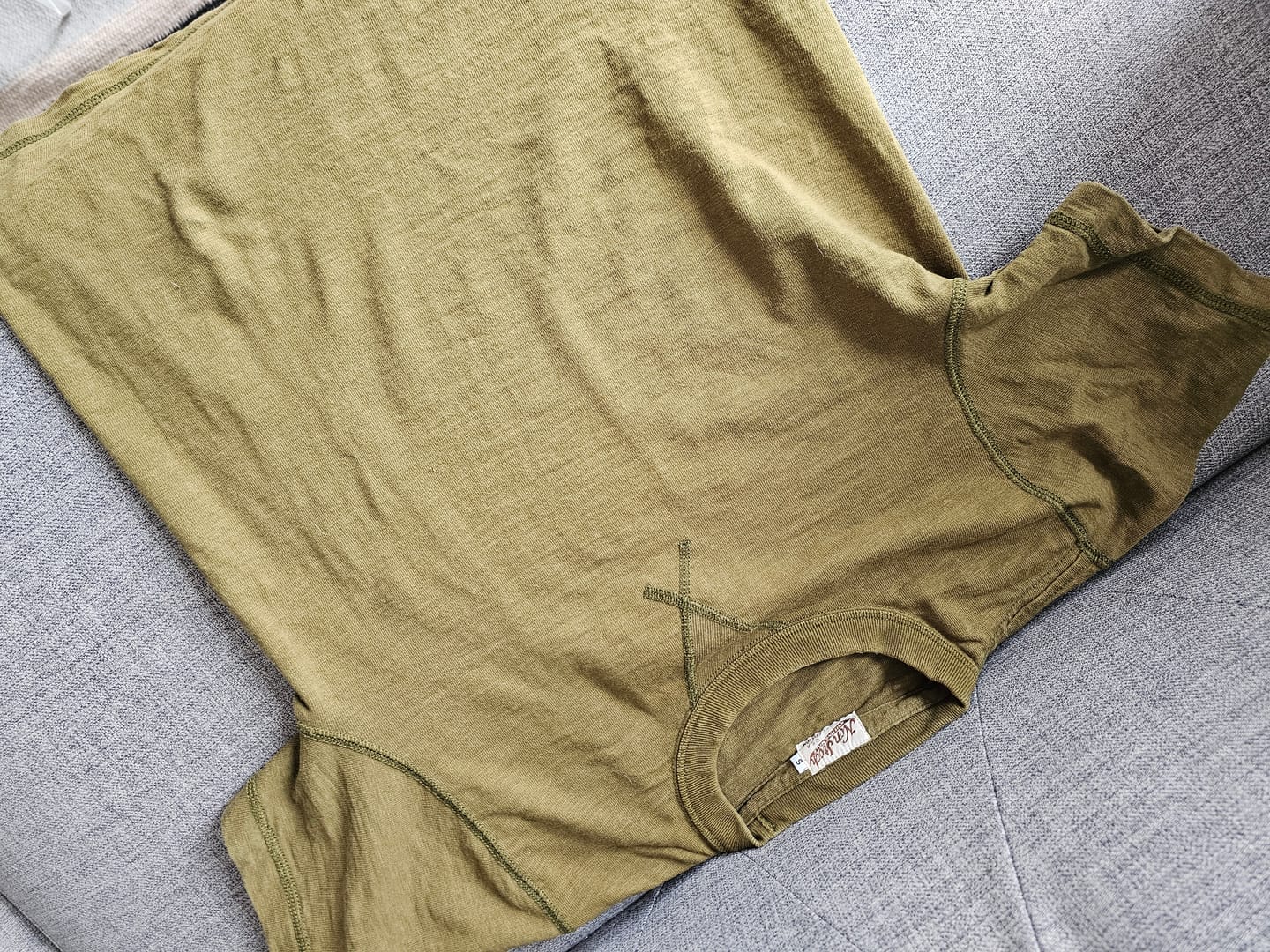 Customer photo review of 10.5 oz Cotton Tubular Gusset T-Shirt - Green
