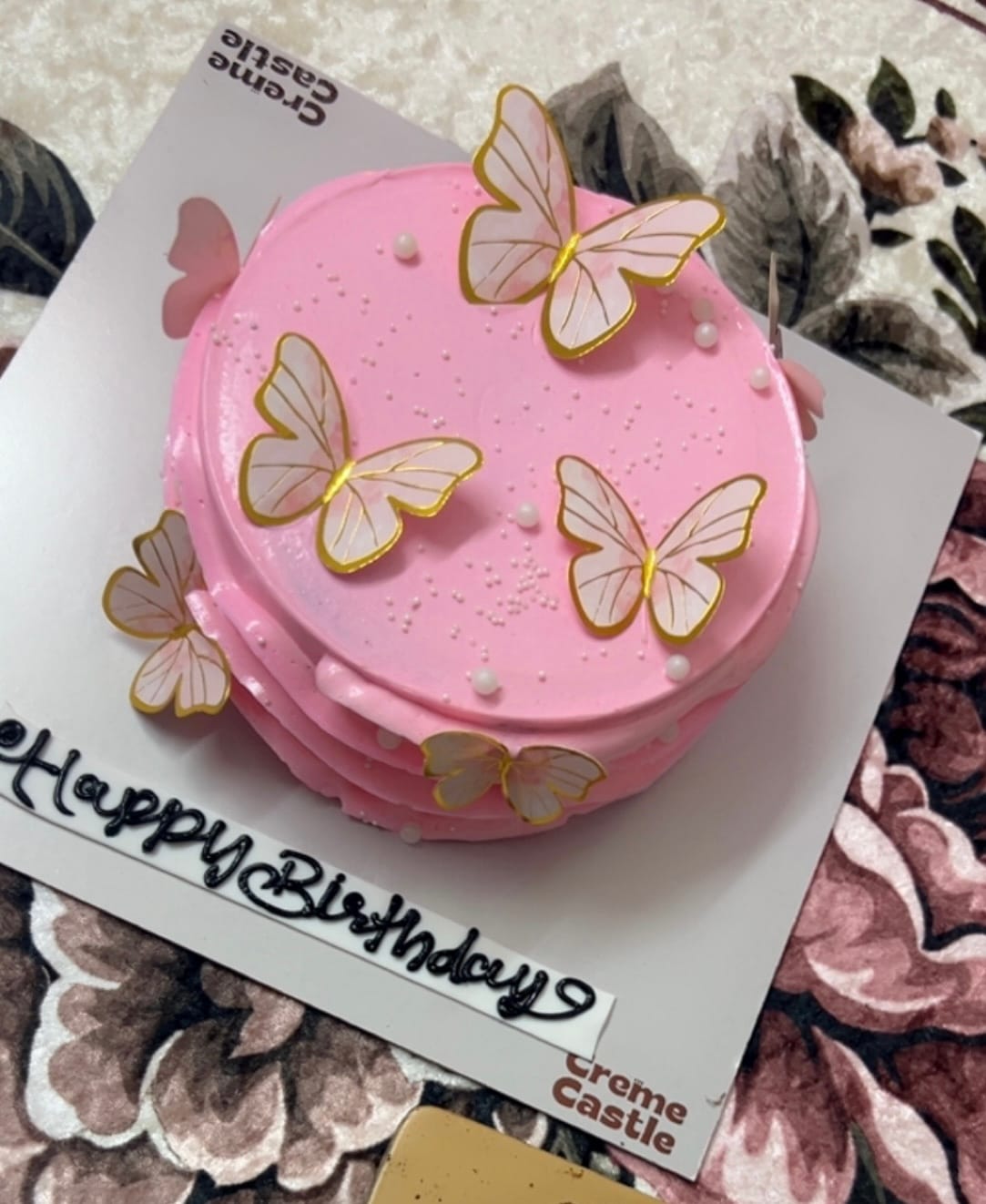 Customer photo review of Butterfly Theme Cake