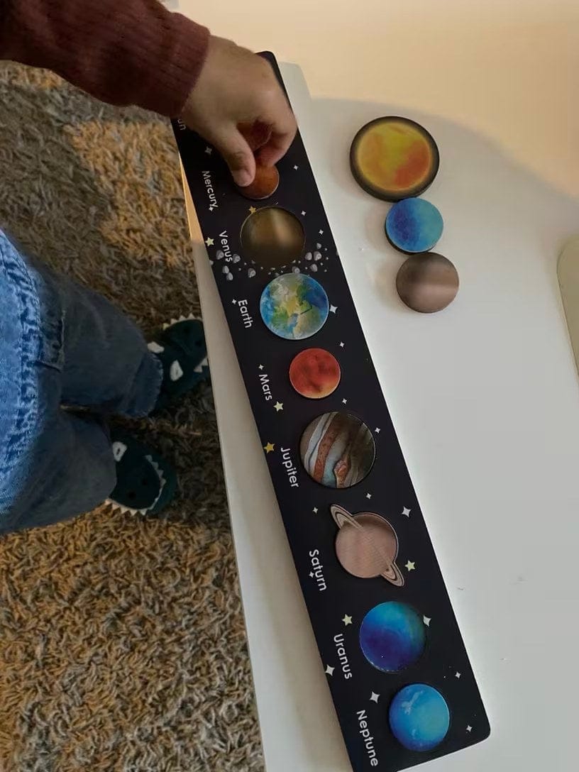 Customer photo review of Montessori Sonnensystem Puzzle Kleinkind | Interaktives Planetenpuzzle Lernspielzeug ab 2 Jahren