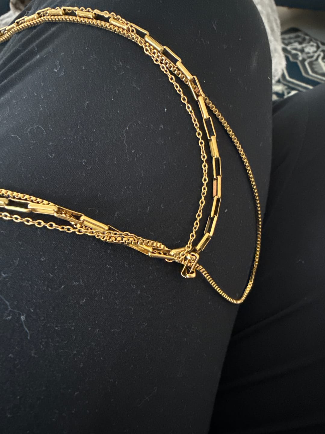 Customer photo review of Miela Layered Chain Necklace