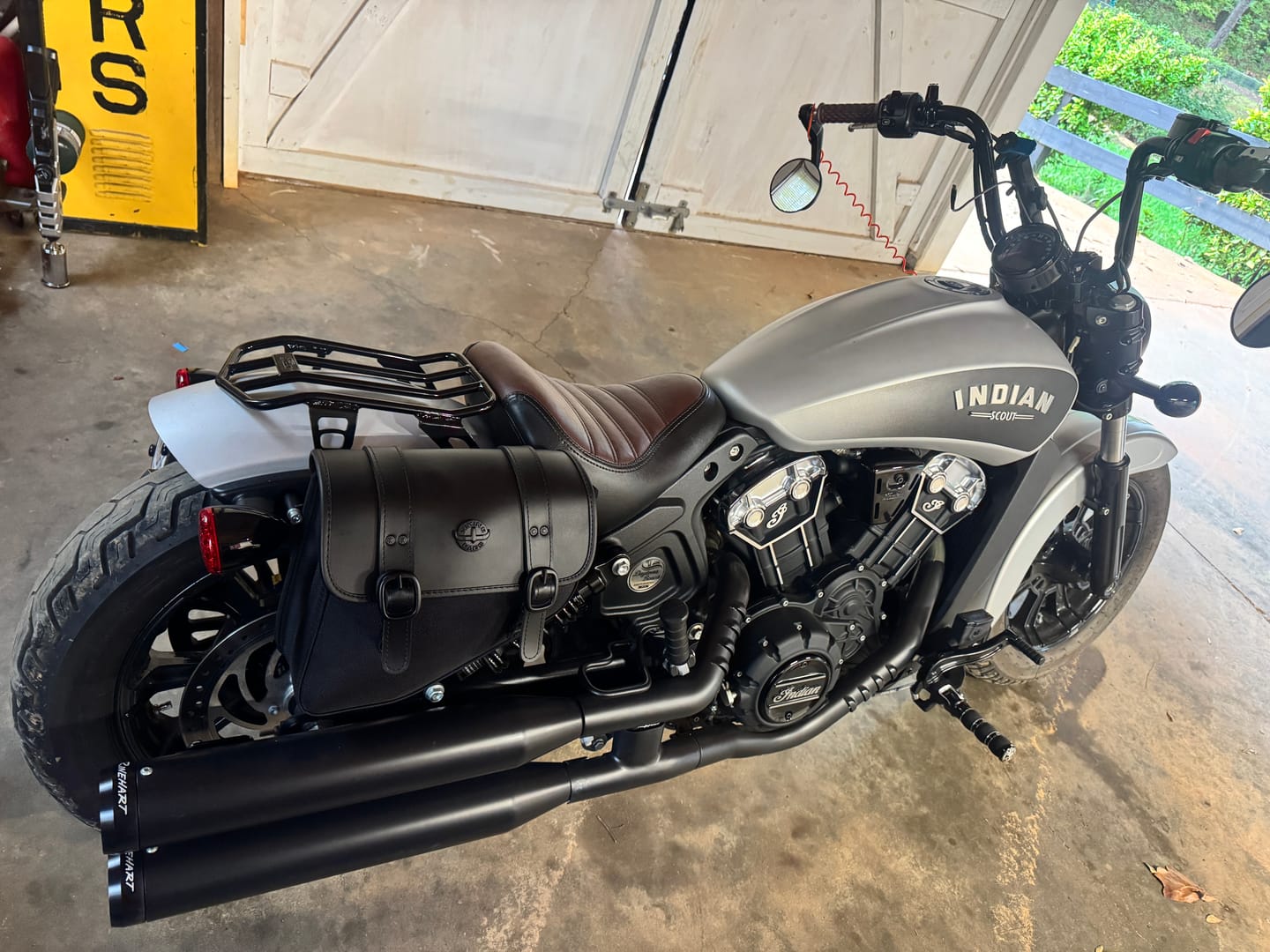 Customer photo review of 4L - Pony Indian Scout Bobber Leather Motorcycle Solo Bag (Right Only)