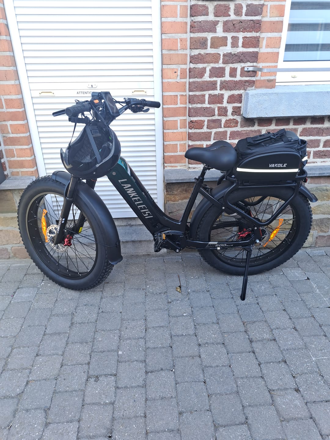 Customer photo review of Vakole Waterproof Bike Rack Bag With Large Capacity (17-35L)