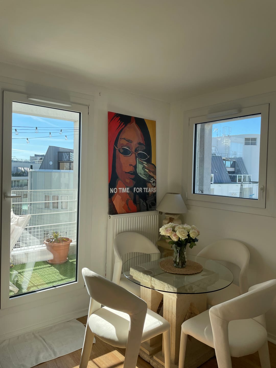 Customer photo review of Lot de 4 chaises Madeleine — velours anti-taches & design enveloppant