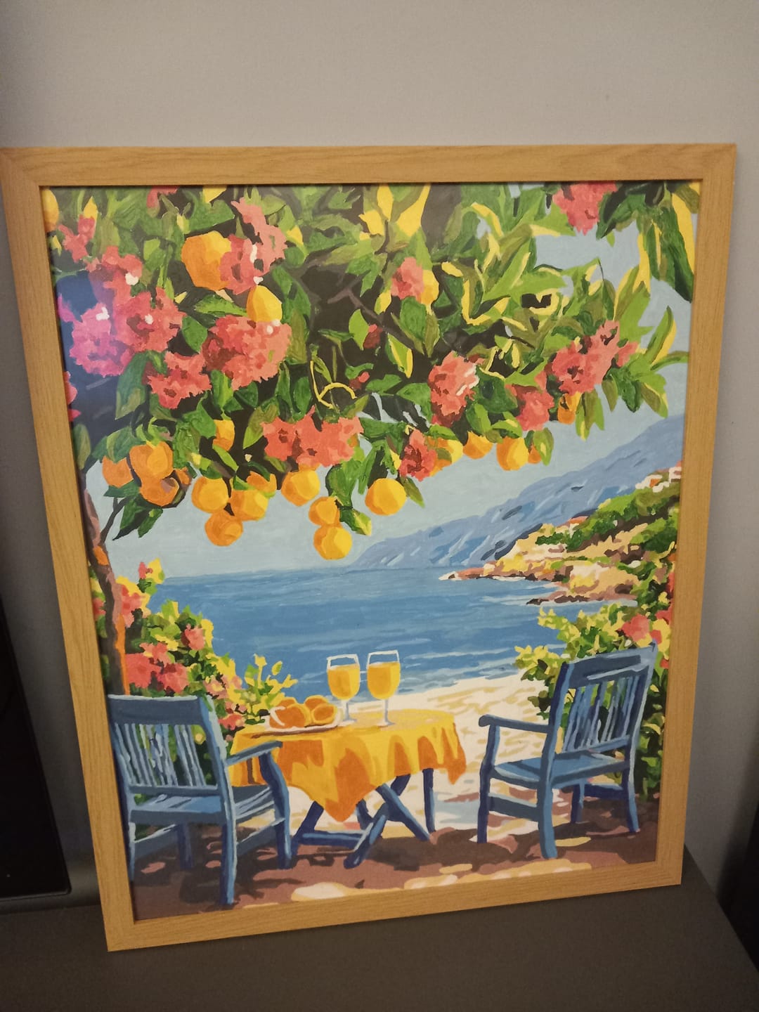Customer photo review of Citrus by the Sea | Paint by Number
