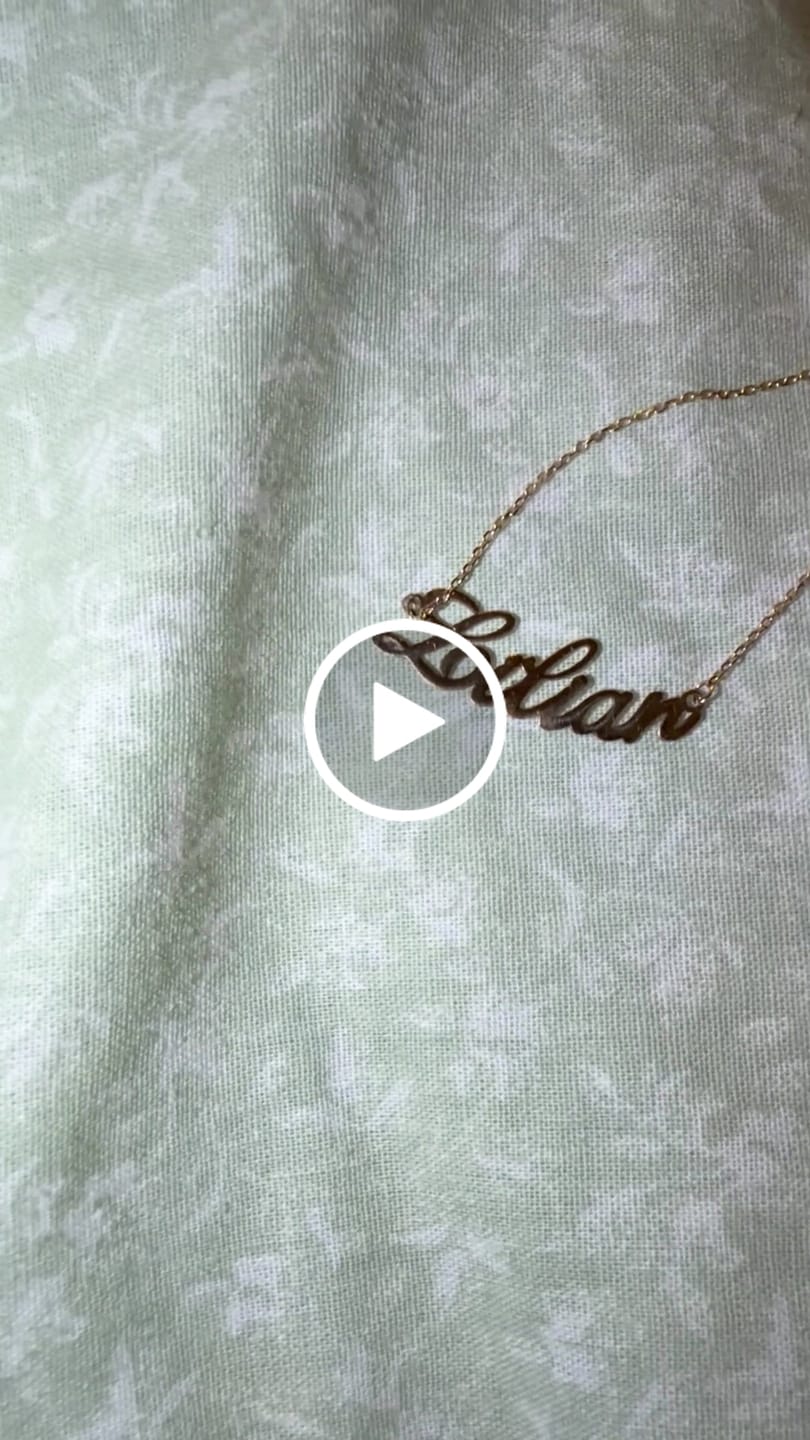 Customer video review of Signature Name Necklace