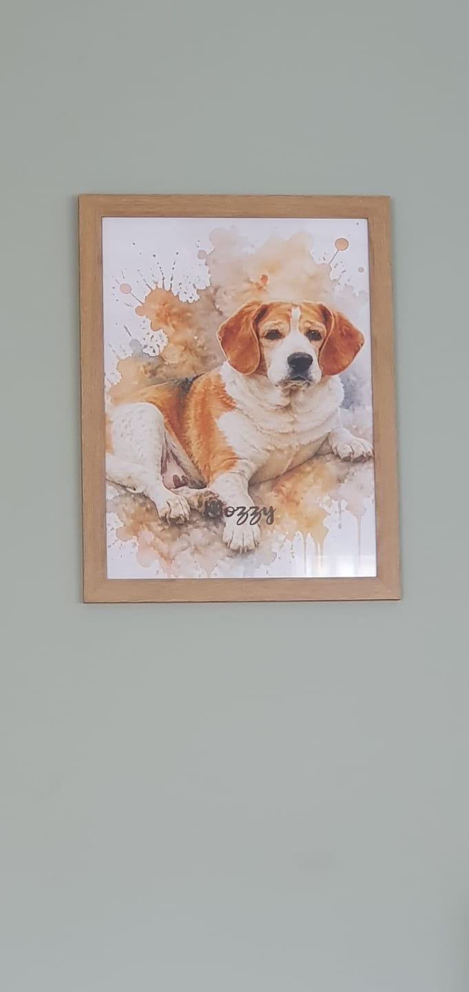 Customer photo review of Personalised Poster - Watercolour Realistic Portrait