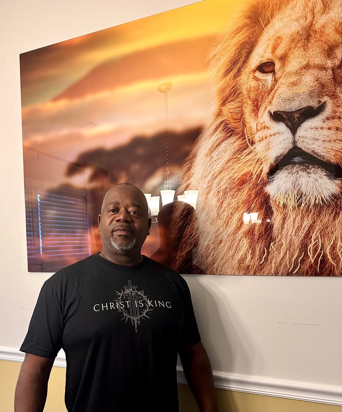 Customer photo review of CHRIST IS KING T-shirt