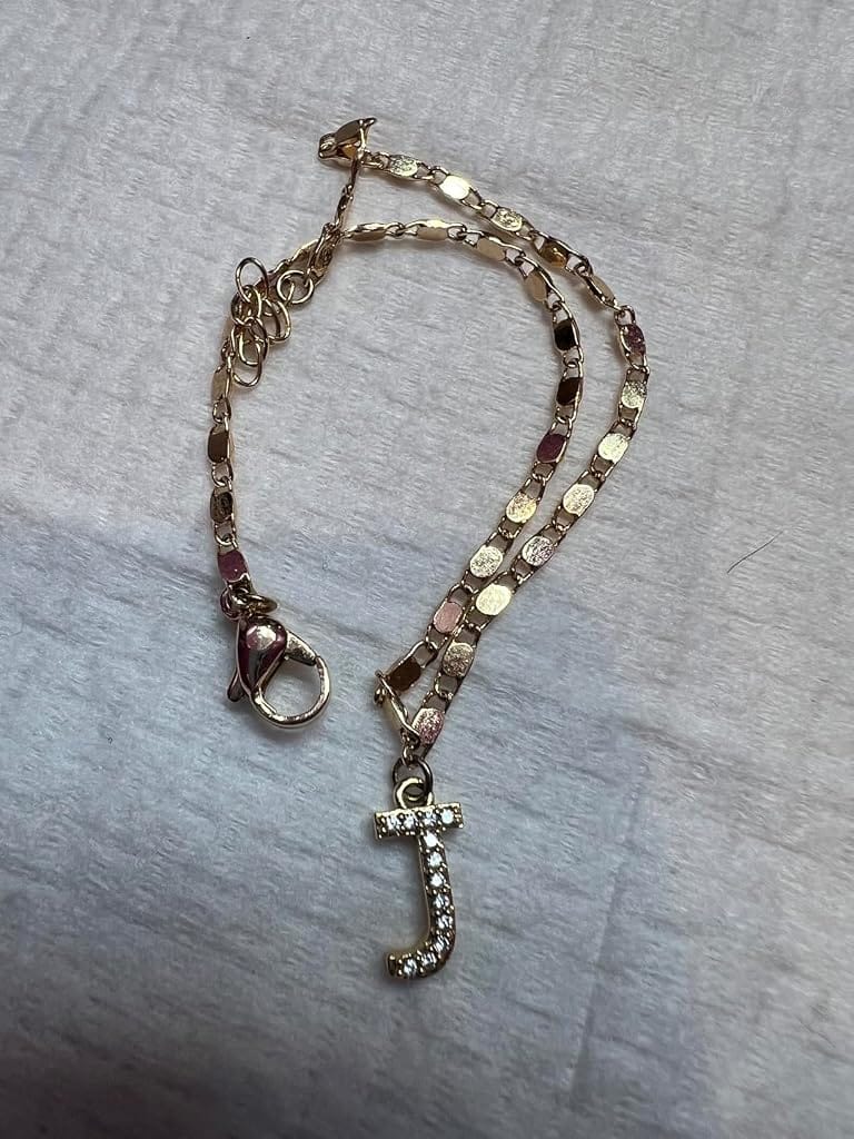 Customer photo review of Initial Heart Anklet