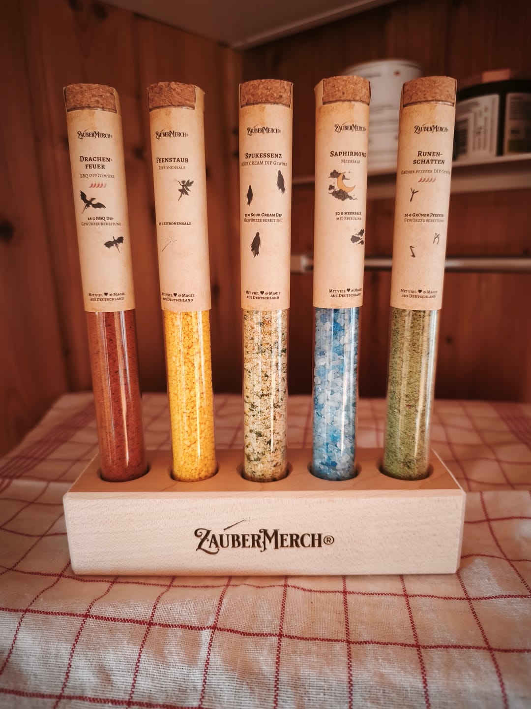Customer photo review of Alchemisten-Set - 5er Gewürz- und Dipset im Reagenzglas