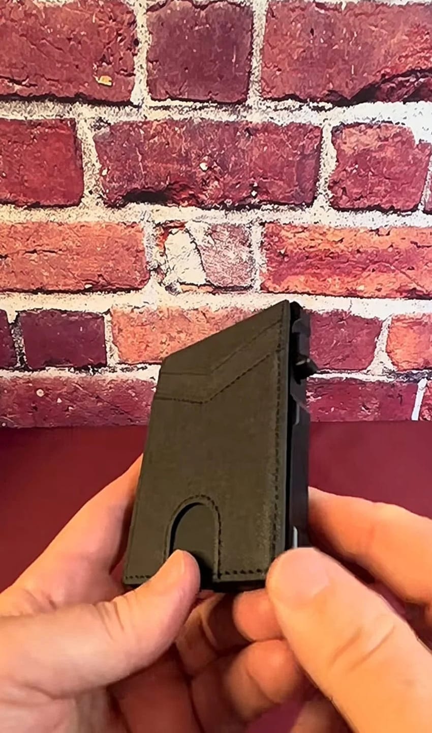 Customer photo review of Minimalist Wallet – Maximum Capacity. Minimal Footprint.