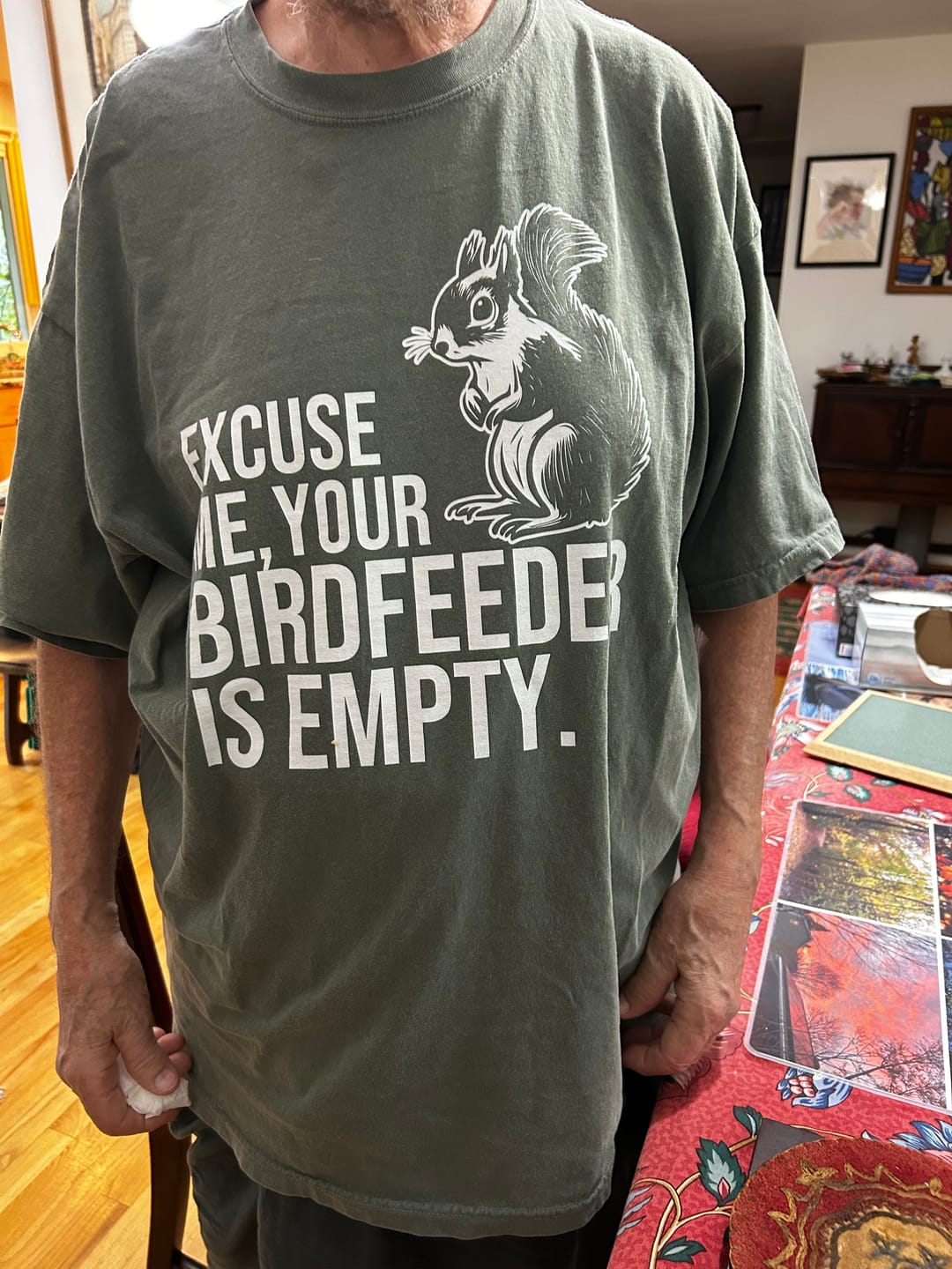 Customer photo review of Birdfeeder T-Shirt