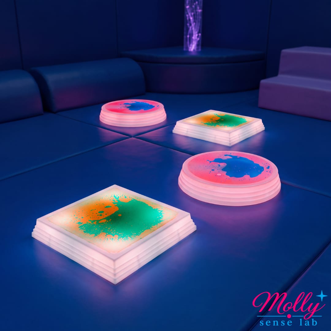 Customer photo review of LED Sensory Trail Sets – Liquid Stepping Stones & Balance Beams