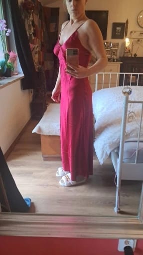 Customer photo review of Vestido Élan Satiné