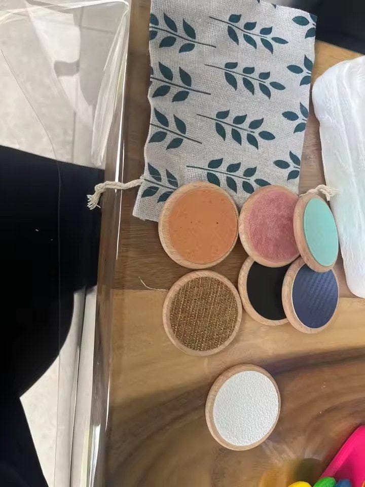 Customer photo review of Montessori Tastscheiben Sensorikspielzeug | Textur Matching Taktiles Lernspielzeug Kleinkind