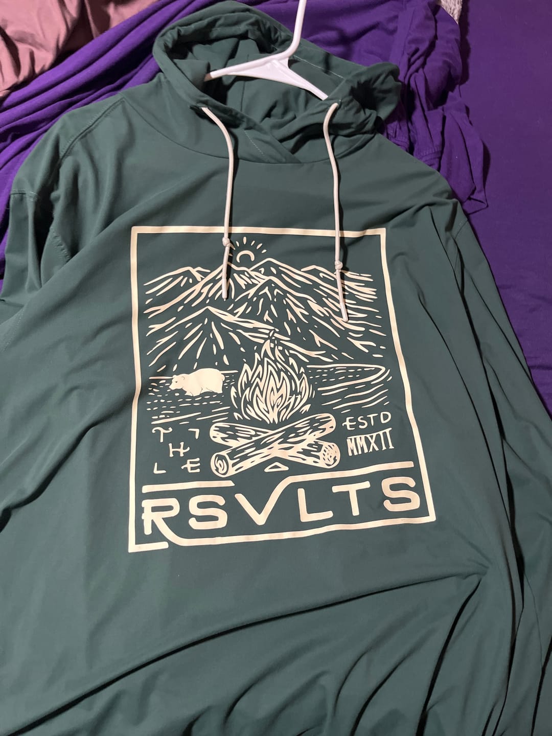 Customer photo review of RSVLTS MTNS (Alpine Green) – Performance Hoodie