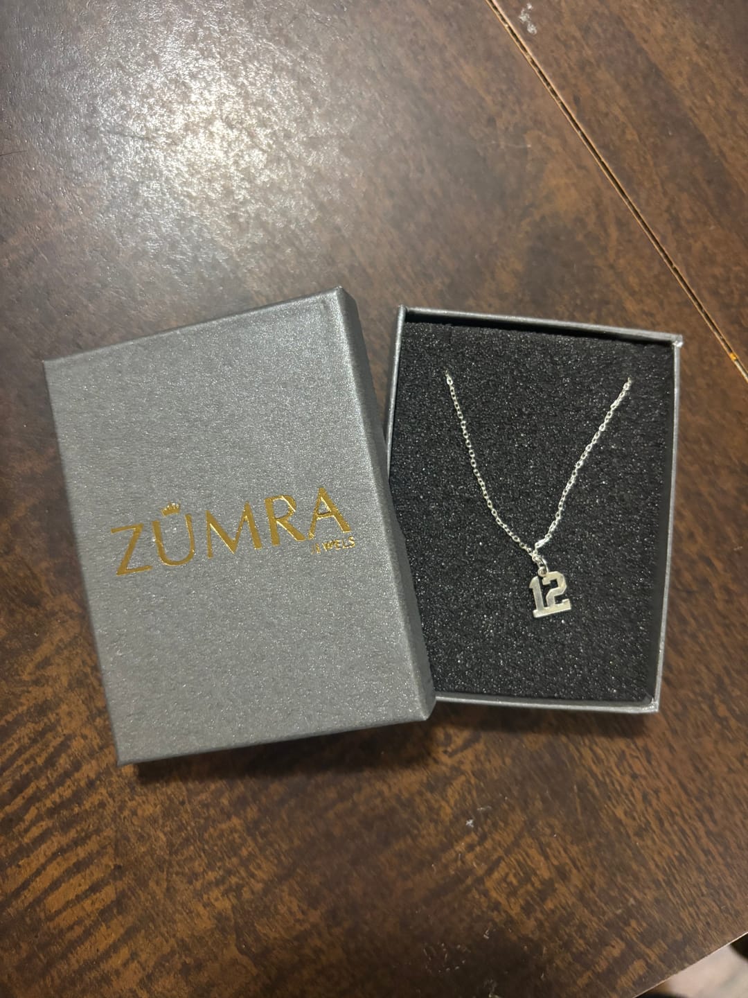 Customer photo review of Custom Number Necklace
