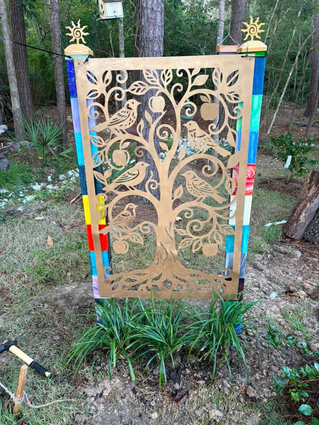 Customer photo review of Sun Fence Post Cap (Multiple Post Sizes Available)