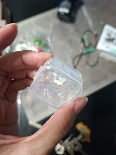 Customer photo review of Rose Elongated CZ Stud Earrings