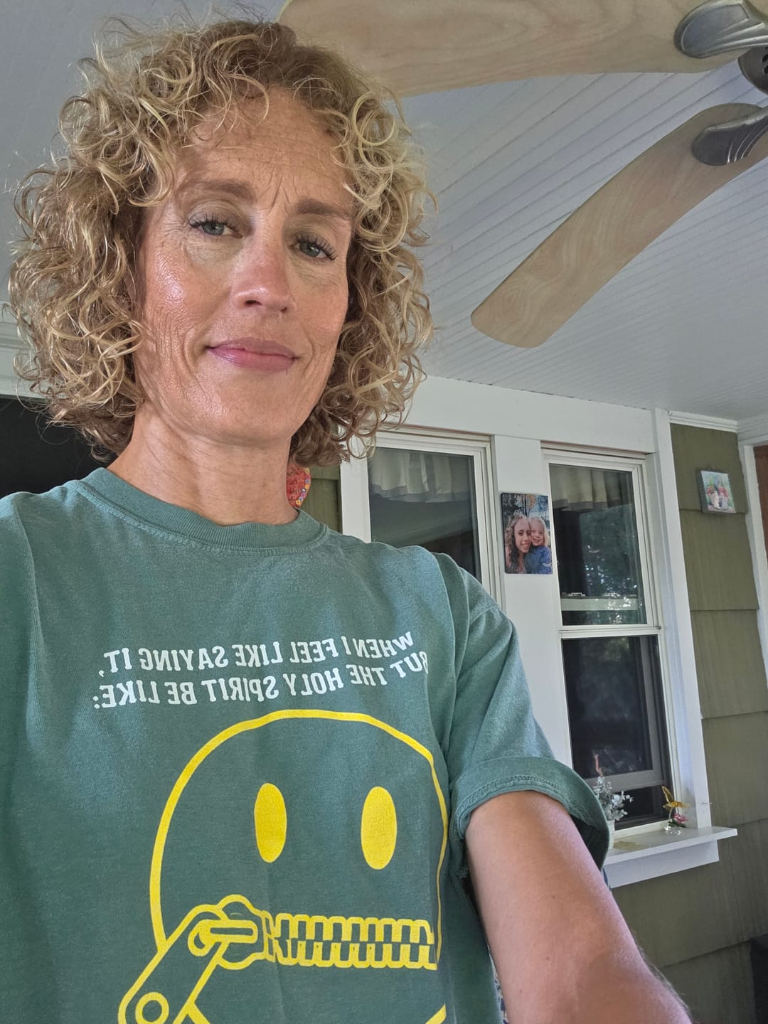 Customer photo review of Zip It T-Shirt